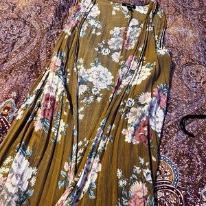 Floral sleeveless long kimono Torrid